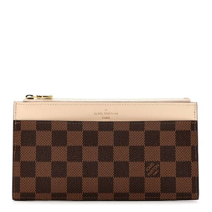 Louis Vuitton Damier Ebene Slim Purse Cream 1 of 8