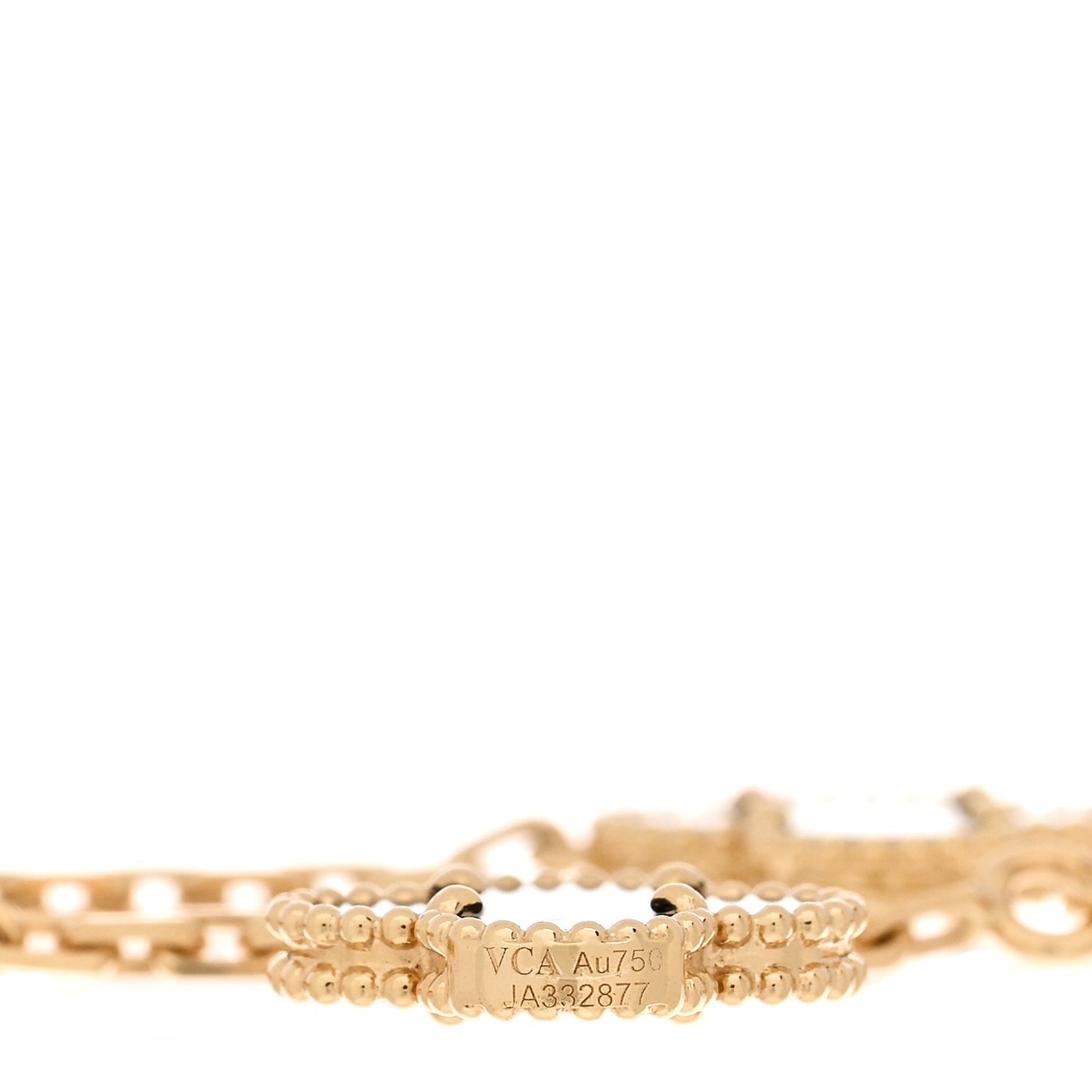 18K Yellow Gold Grey Mother of Pearl Black Onyx 5 Motifs Magic Alhambra Bracelet