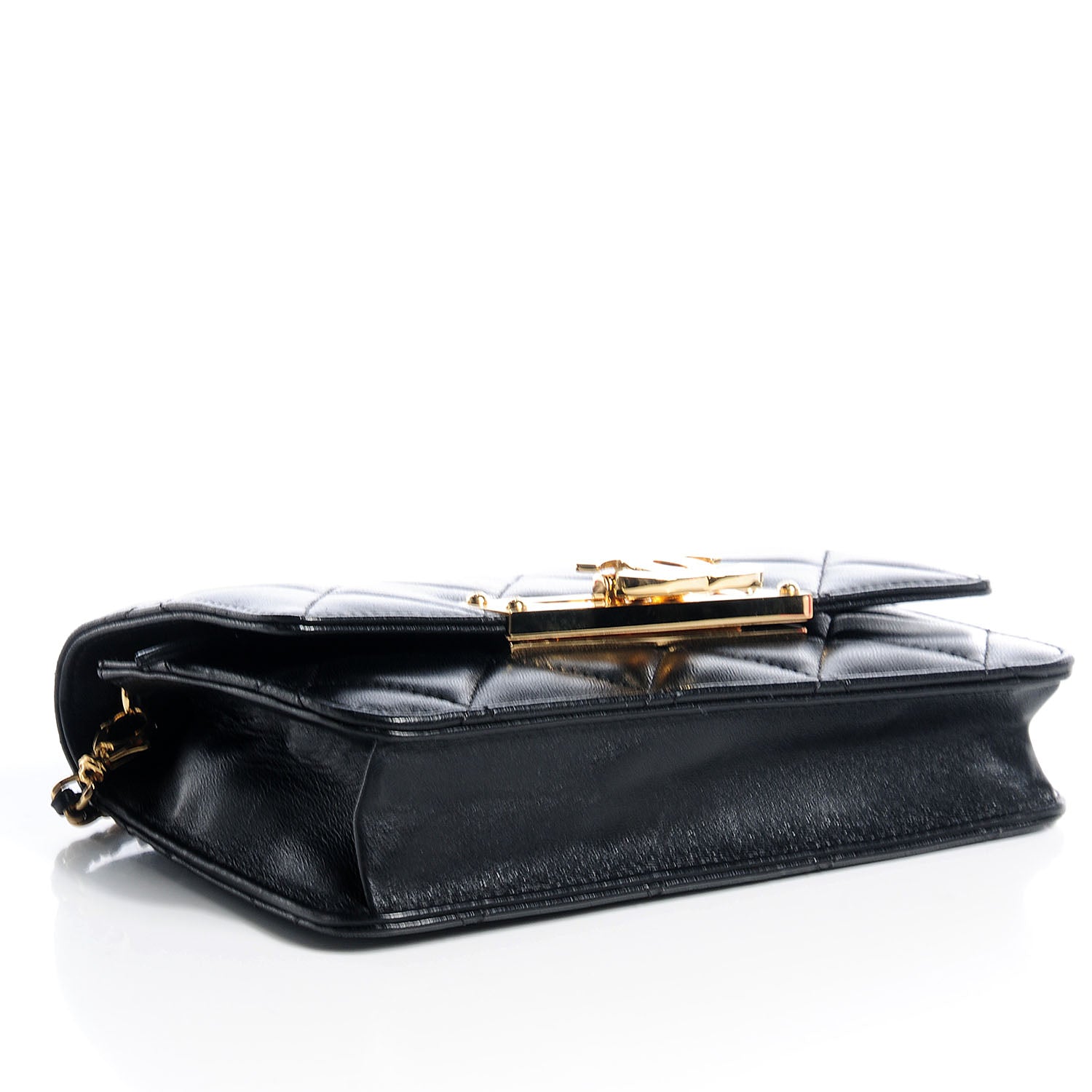 Chanel Lambskin Golden Class Wallet on Chain WOC Black 4 of 9
