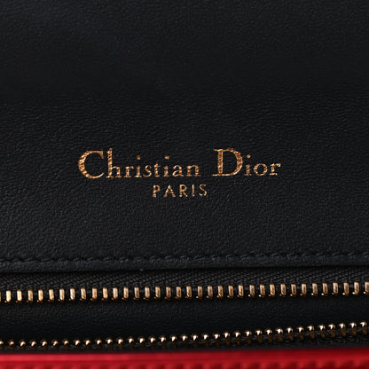 Christian Dior Metallic Patent Micro-Cannage Medium Diorama Flap Bag Red 5 of 11