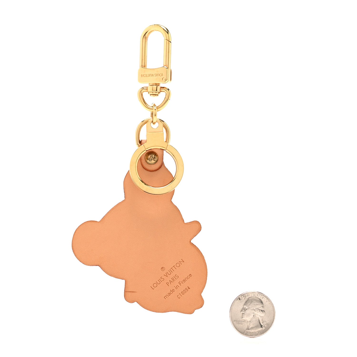 Louis Vuitton Vachetta Monogram Panda Key Ring Bag Charm 2 of 4