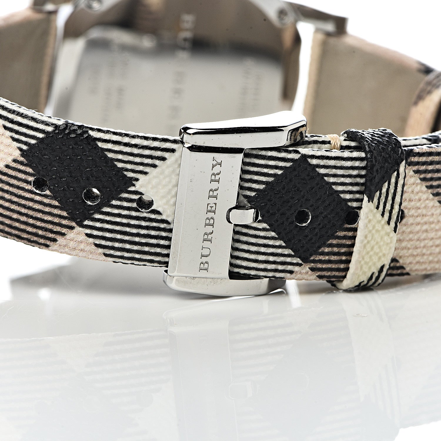 Burberry Stainless Steel Calfskin 34mm Heritage Nova Check Quartz Watch BU9113 6 of 9