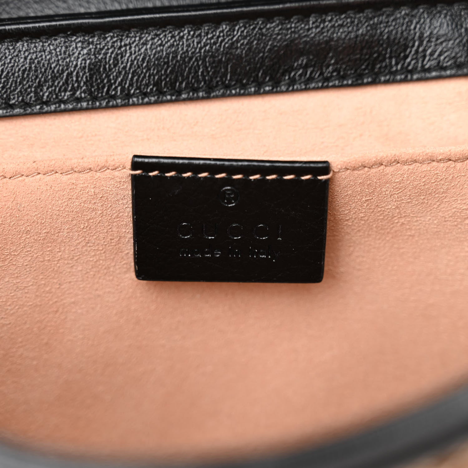 Gucci Monogram Matelasse Diagonal Mini GG Marmont Shoulder Bag Beige Black 6 of 10