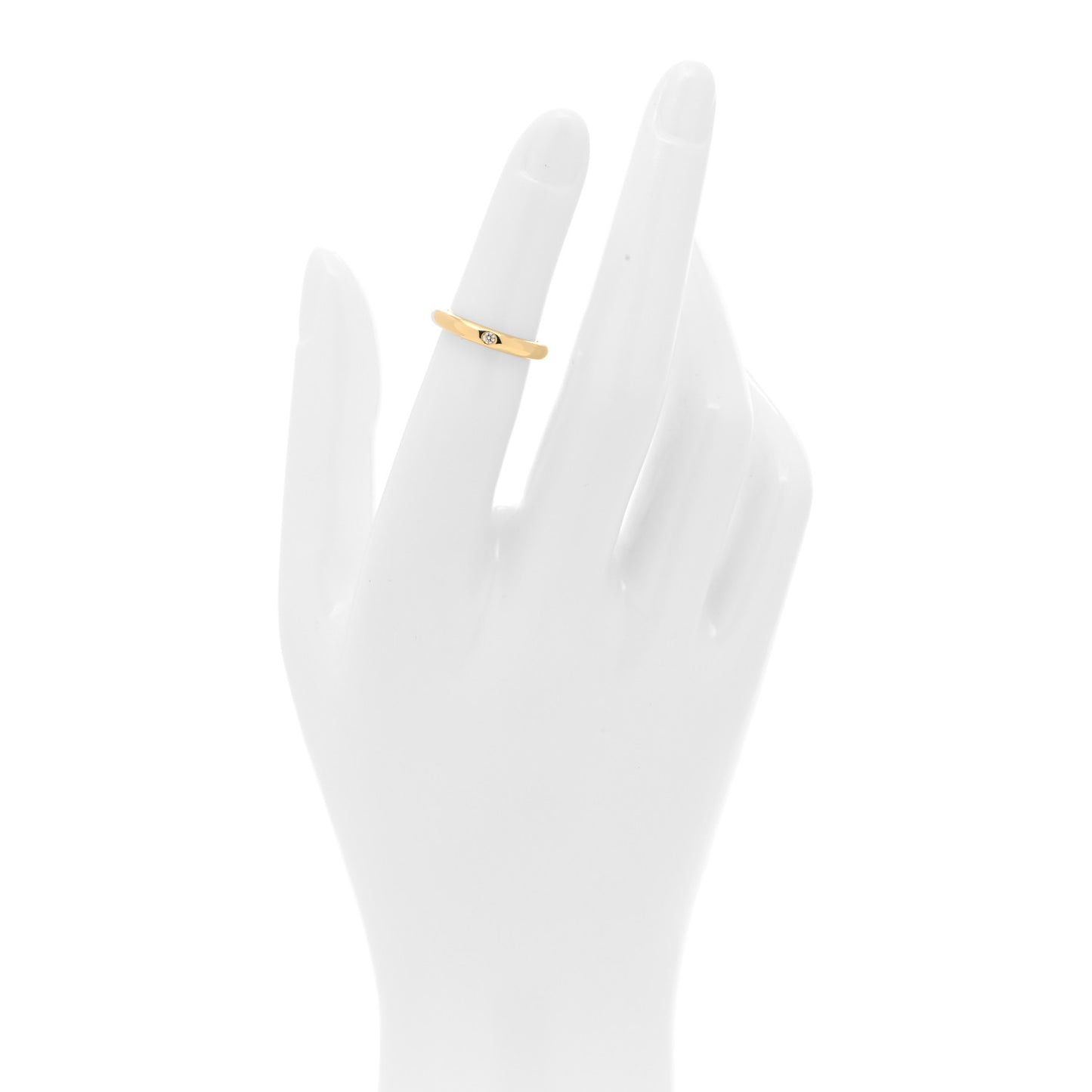 18K Yellow Gold Diamond Elsa Peretti Band Ring 47 4