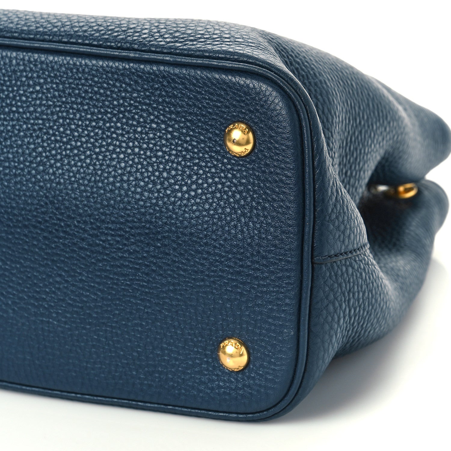 Prada Vitello Daino Top Handle Bag Baltico 8 of 9
