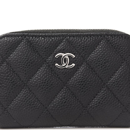 Chanel Caviar Quilted Zip Coin Purse Black 10 of 10