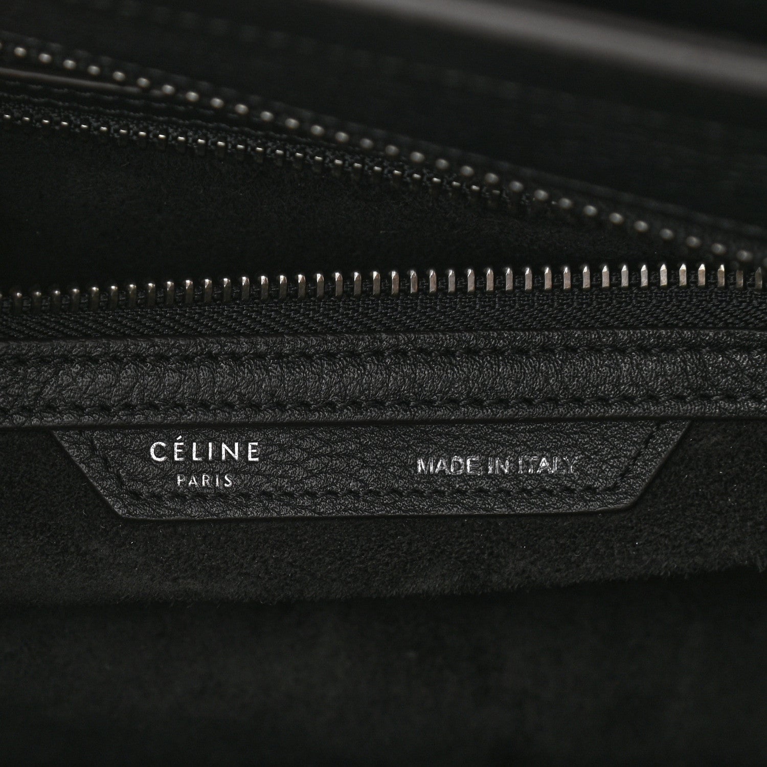Celine Drummed Calfskin Mini Luggage Black 6 of 10