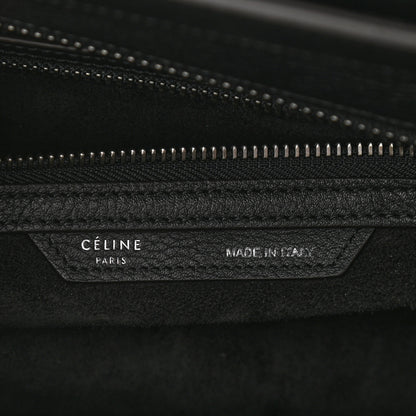 Celine Drummed Calfskin Mini Luggage Black 6 of 10
