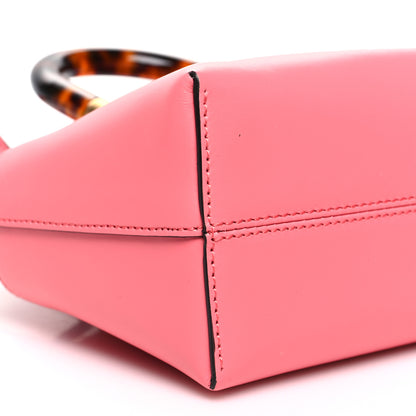 Fendi Vitello King Plexiglass Logo Embossed Mini By The Way Top Handle Boston Bag Pink Dalia 9 of 10