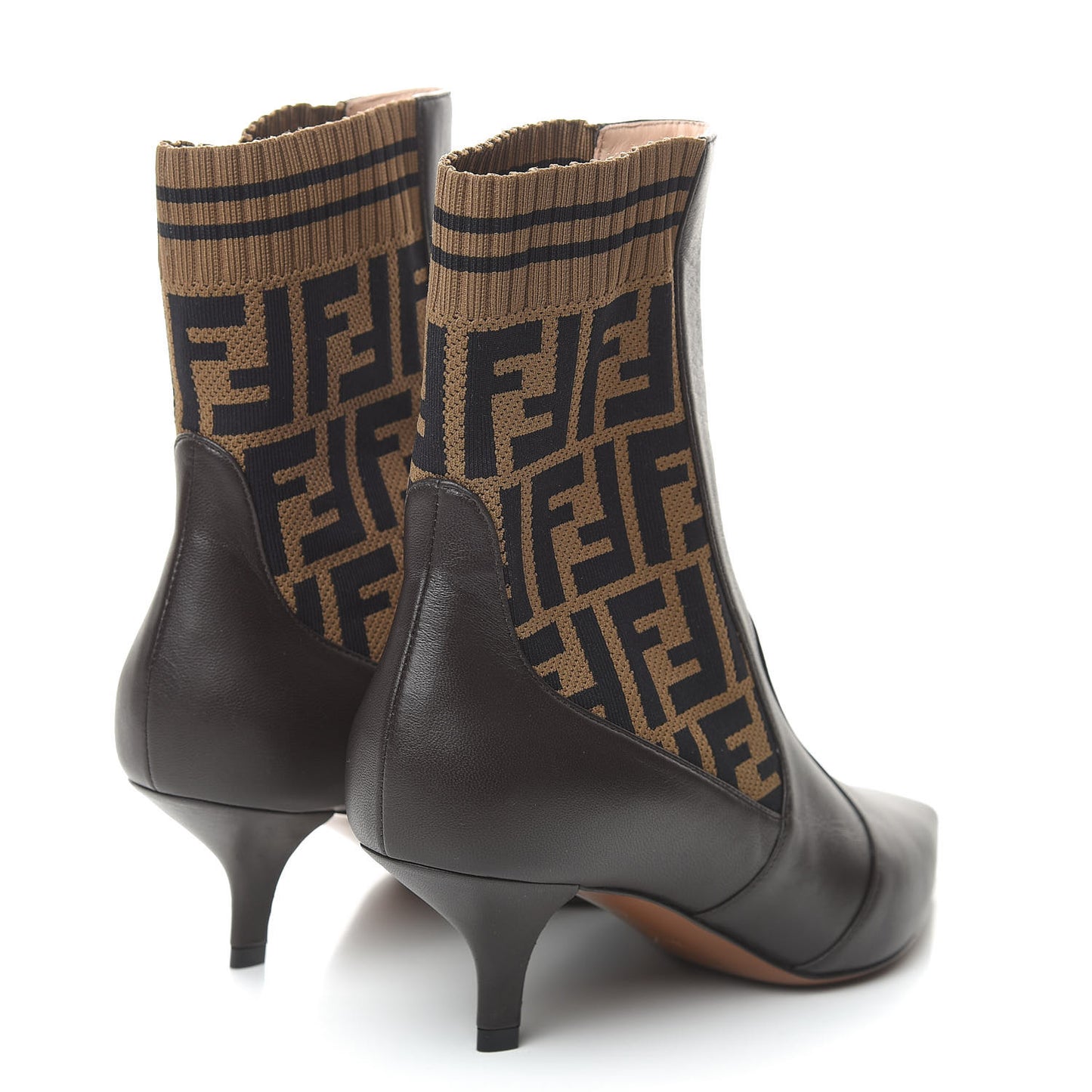 Nappa Microfiber Fabric FF Rockoko Sock Boots 39 Ebano Tobacco Black
