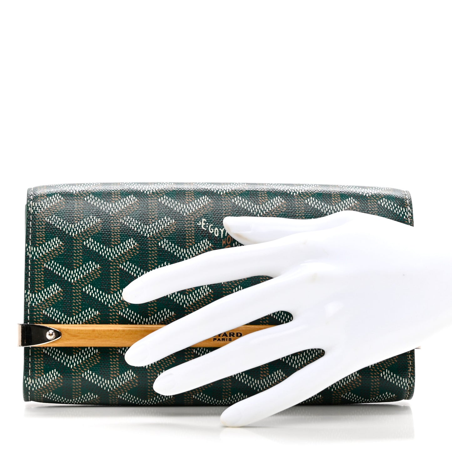 Goyardine Monte Carlo Bois Clutch Green