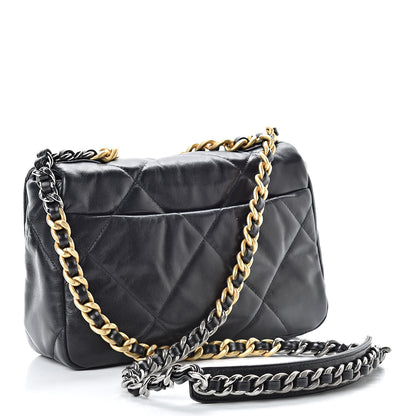Chanel Goatskin Quilted Medium 19 Flap Black 3 of 11