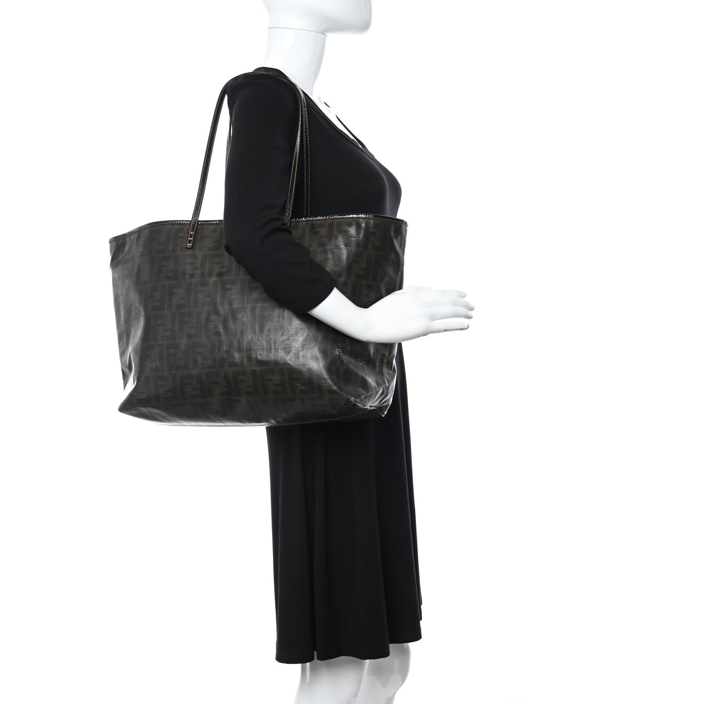 Zucca Spalmati Medium Roll Tote Tobacco Moro