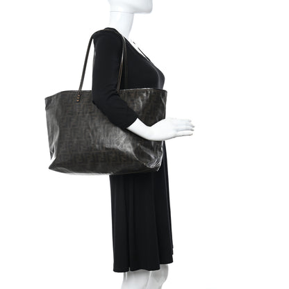 Fendi Zucca Spalmati Medium Roll Tote Tobacco Moro 2 of 7
