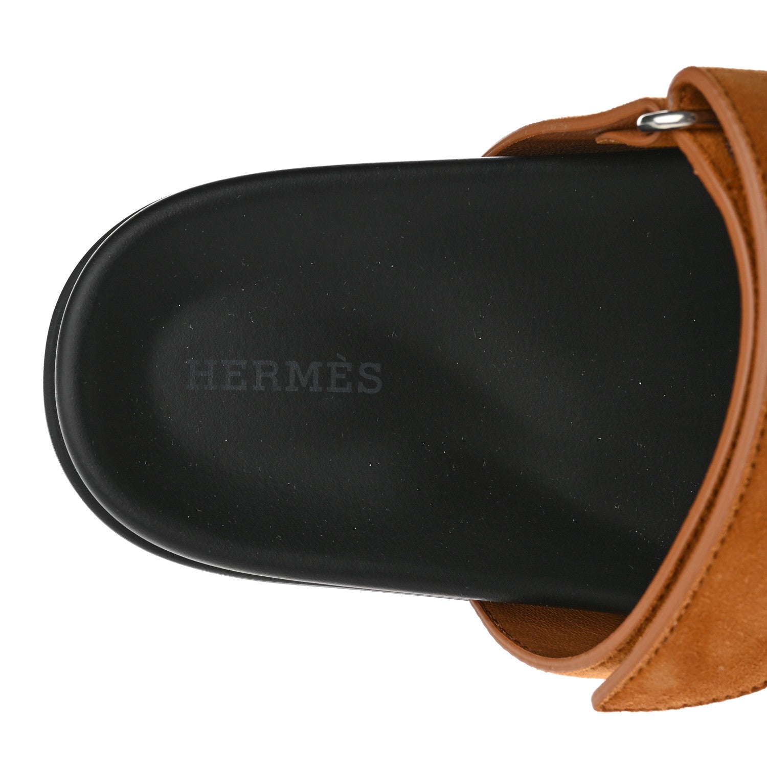 Hermes Suede Goatskin Womens Chypre Sandals 37 Naturel 6 of 9