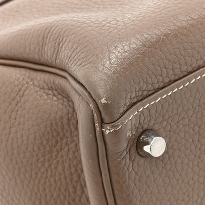 Hermes Taurillon Clemence Kelly Retourne 32 Etoupe 13 of 17