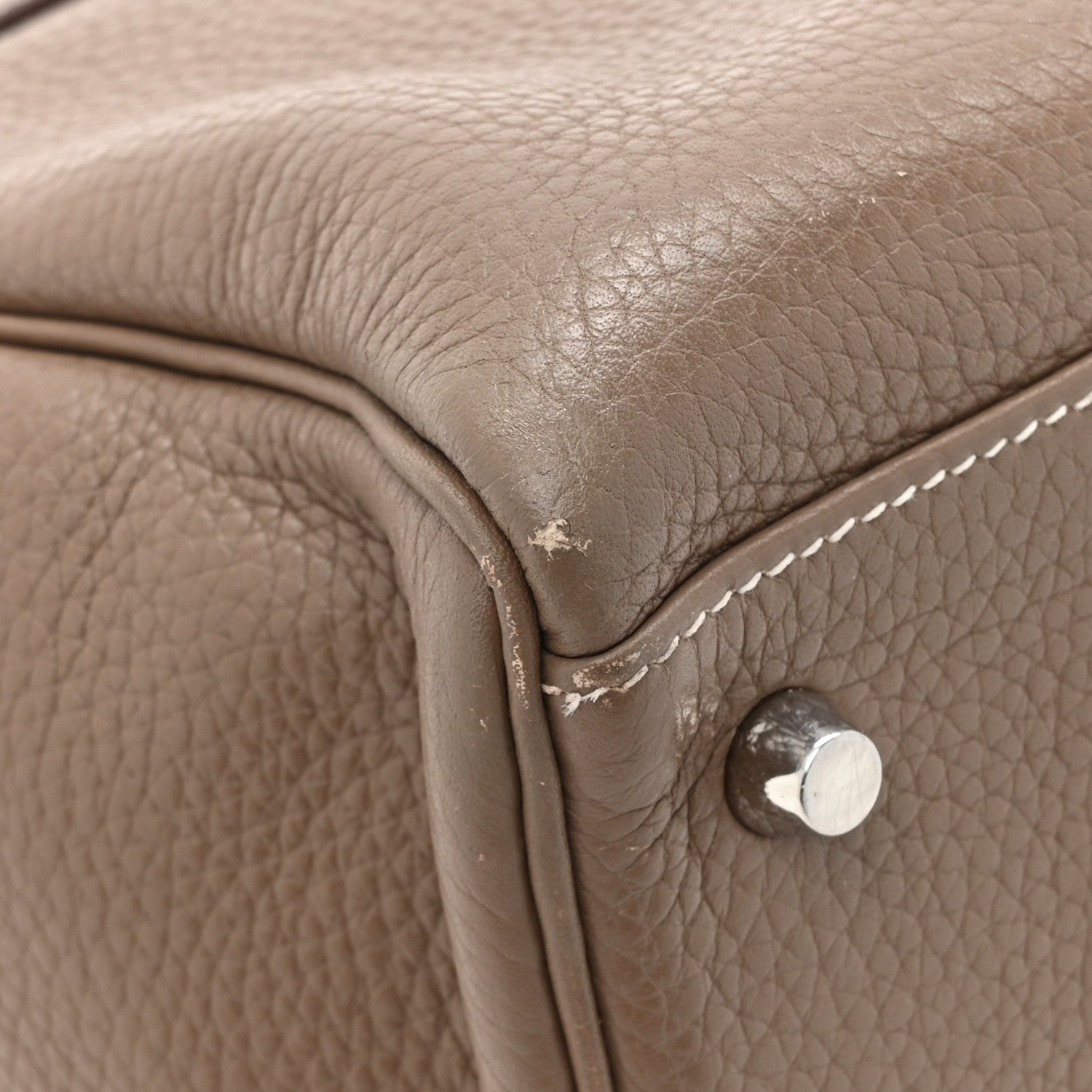 Hermes Taurillon Clemence Kelly Retourne 32 Etoupe 13 of 17