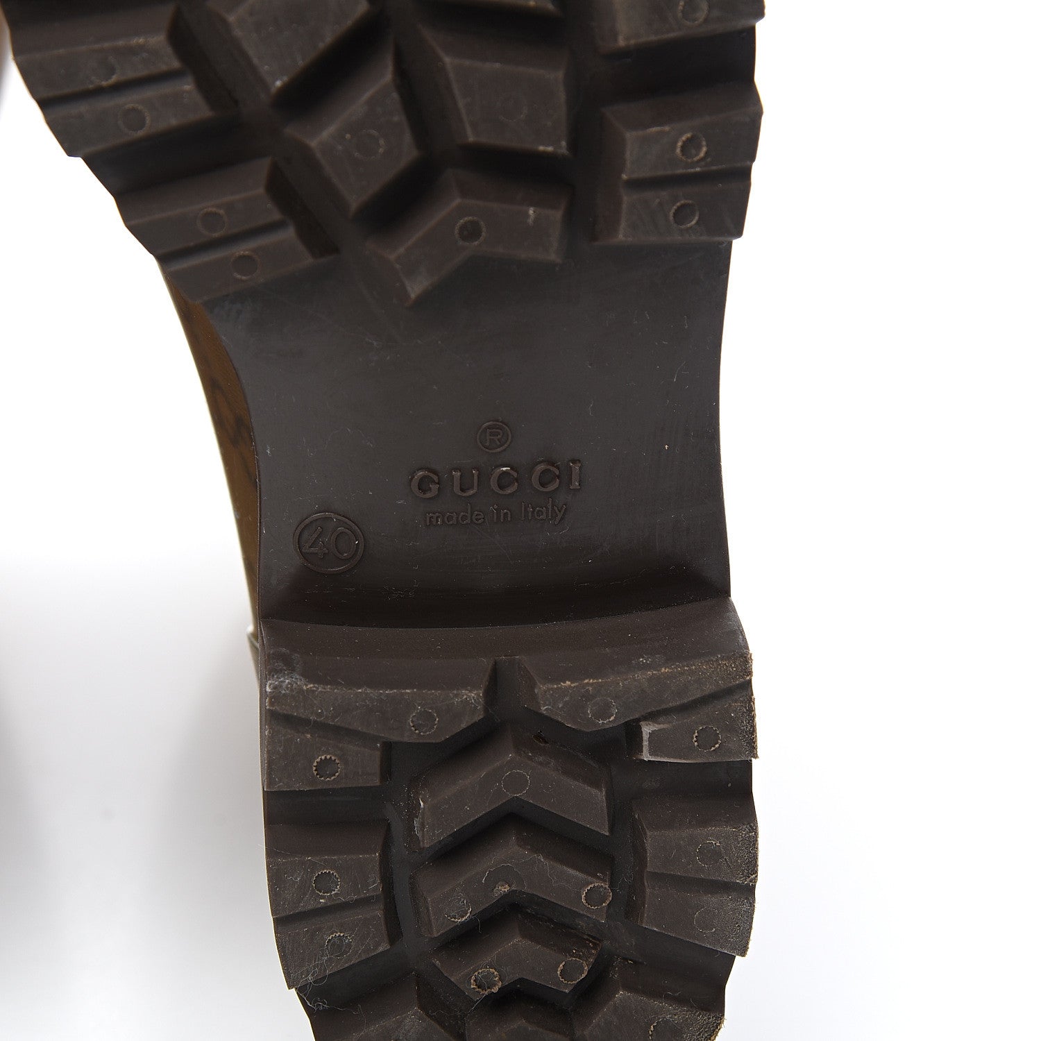 Gucci Rubber Monogram Edinburg Rain Boots 40 Transparent Cocoa 6 of 7