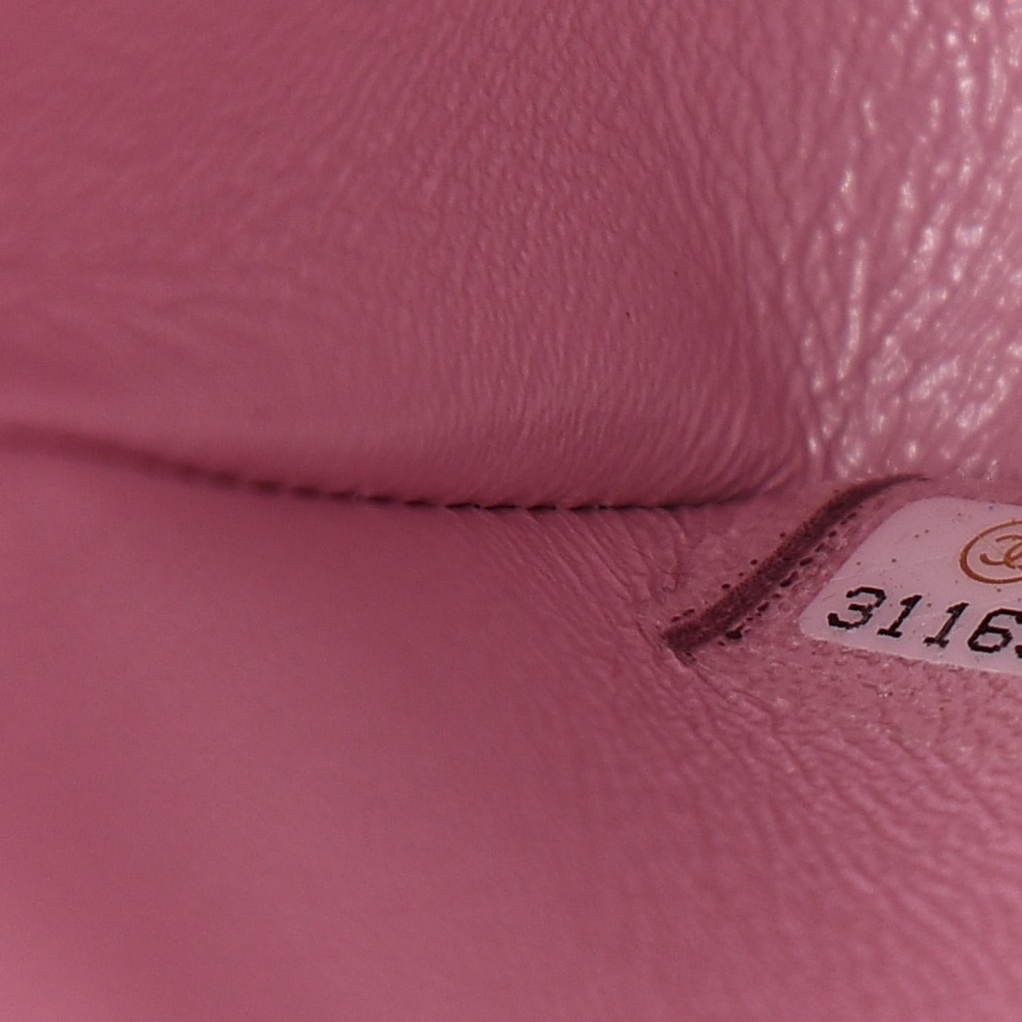Iridescent Calfskin Quilted Medium Double Flap Light Pink