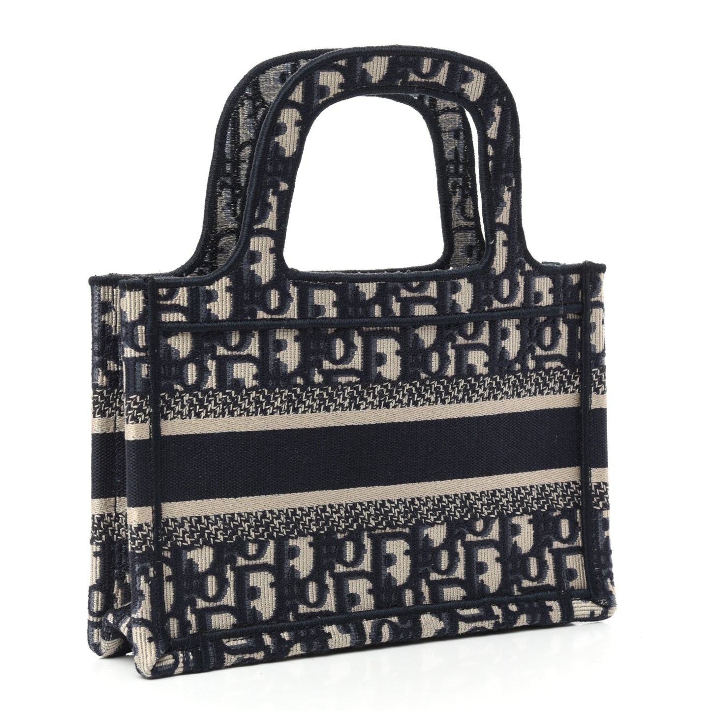 Oblique Mini Book Tote Blue Multicolor