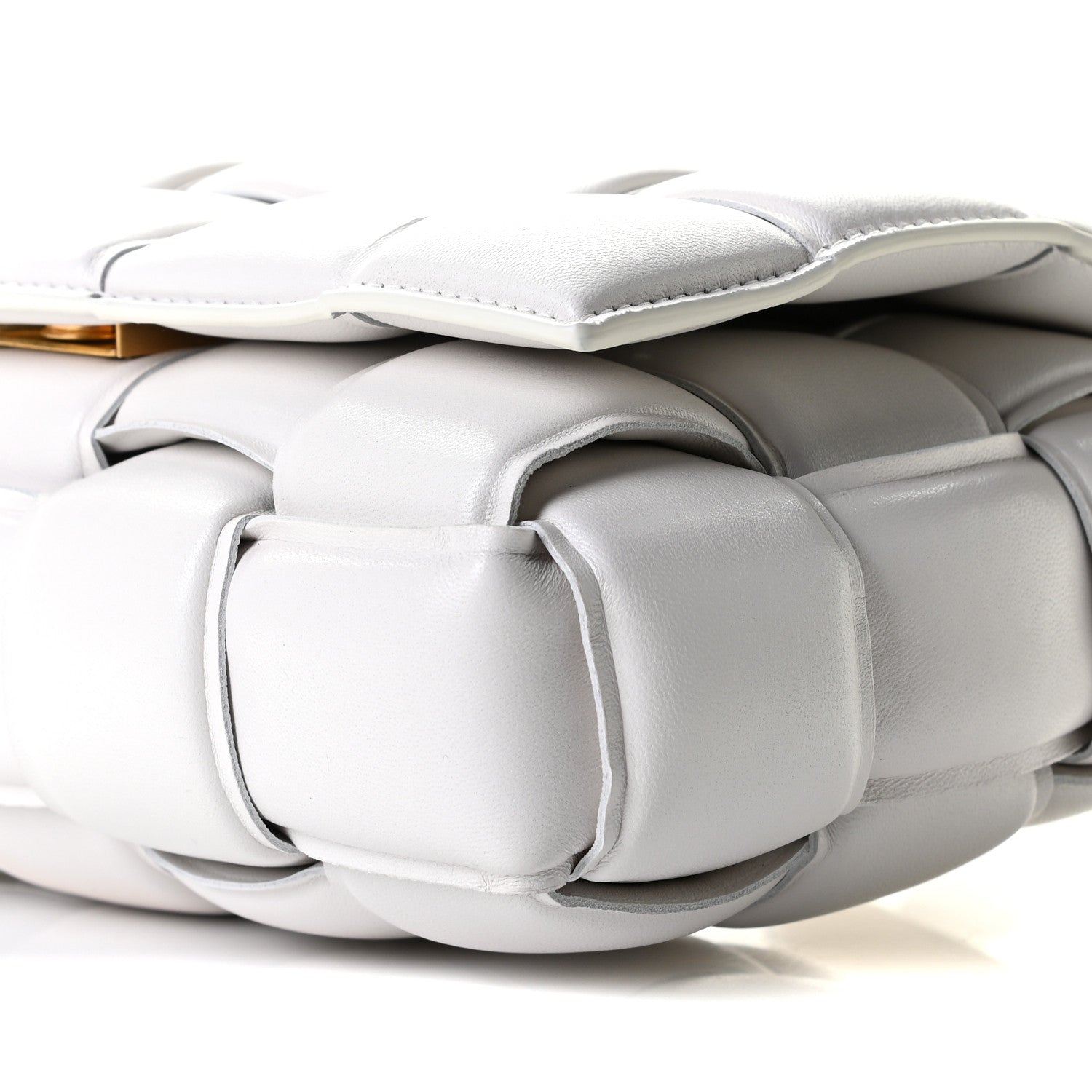 Bottega Veneta Nappa Maxi Intreccio Padded Cassette Crossbody Bag Chalk 7 of 9