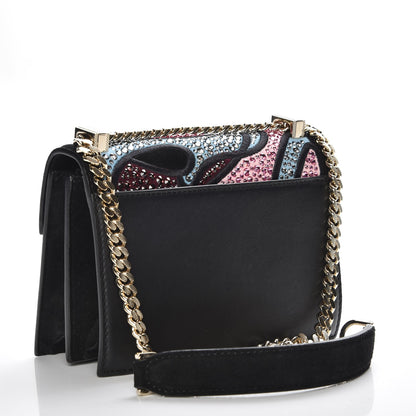 Versace Nappa Crystal Small Baroccoflage Diamante Flap Black 3 of 6