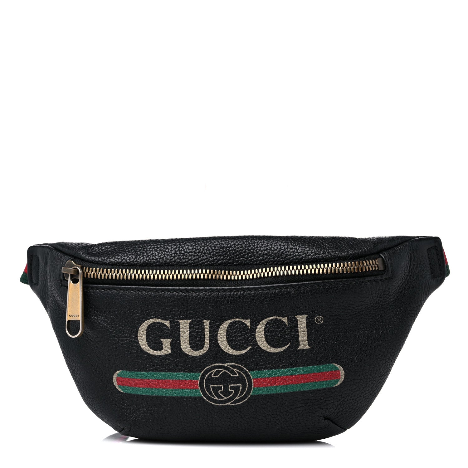Gucci Grained Calfskin Small Logo Belt Bag Black 1 of 13