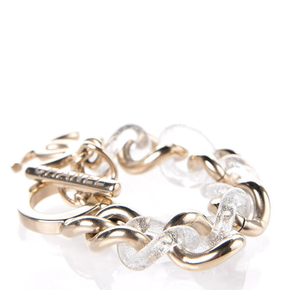 Chanel Glitter Resin CC Chain Bracelet Gold 3 of 4