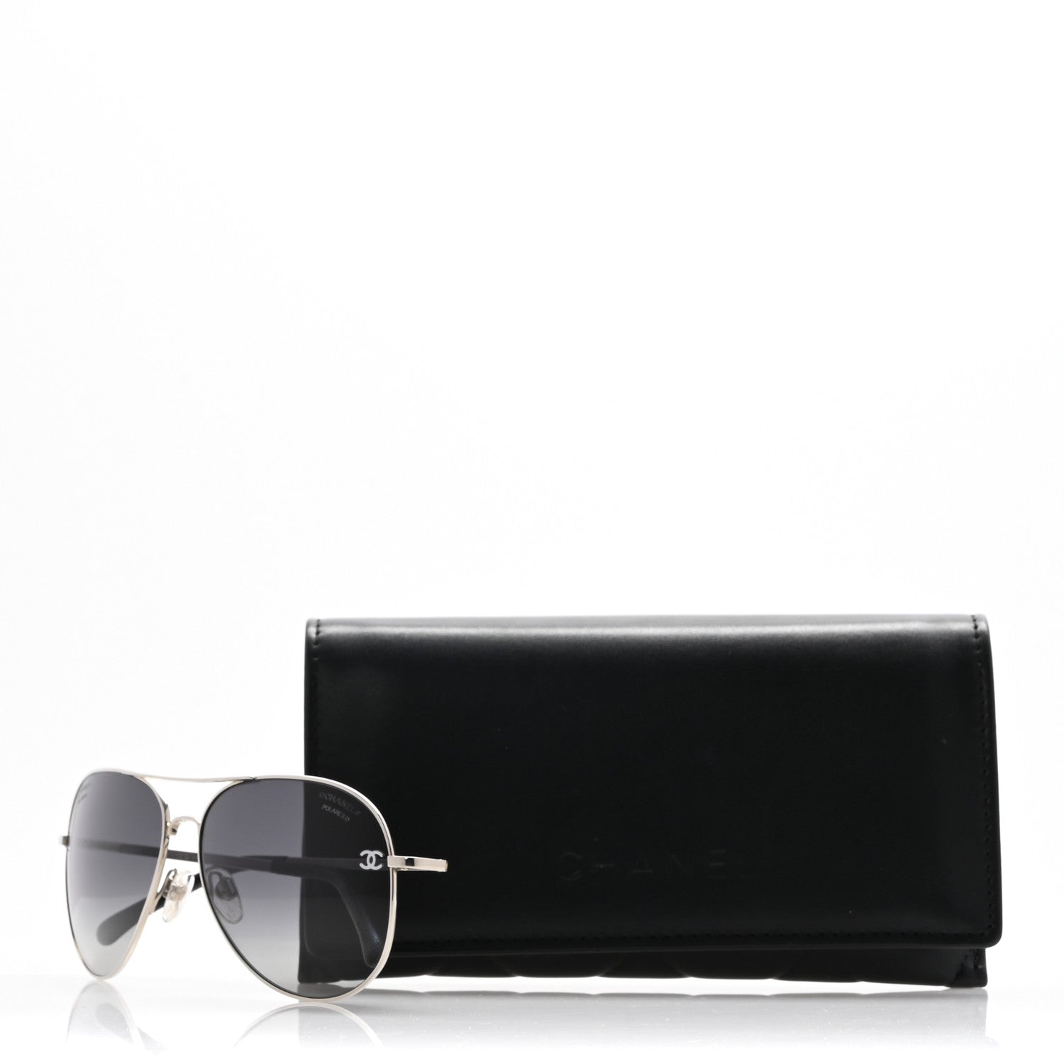 Chanel Metal Aviator CC Sunglasses 4189-T-Q Silver 7 of 7