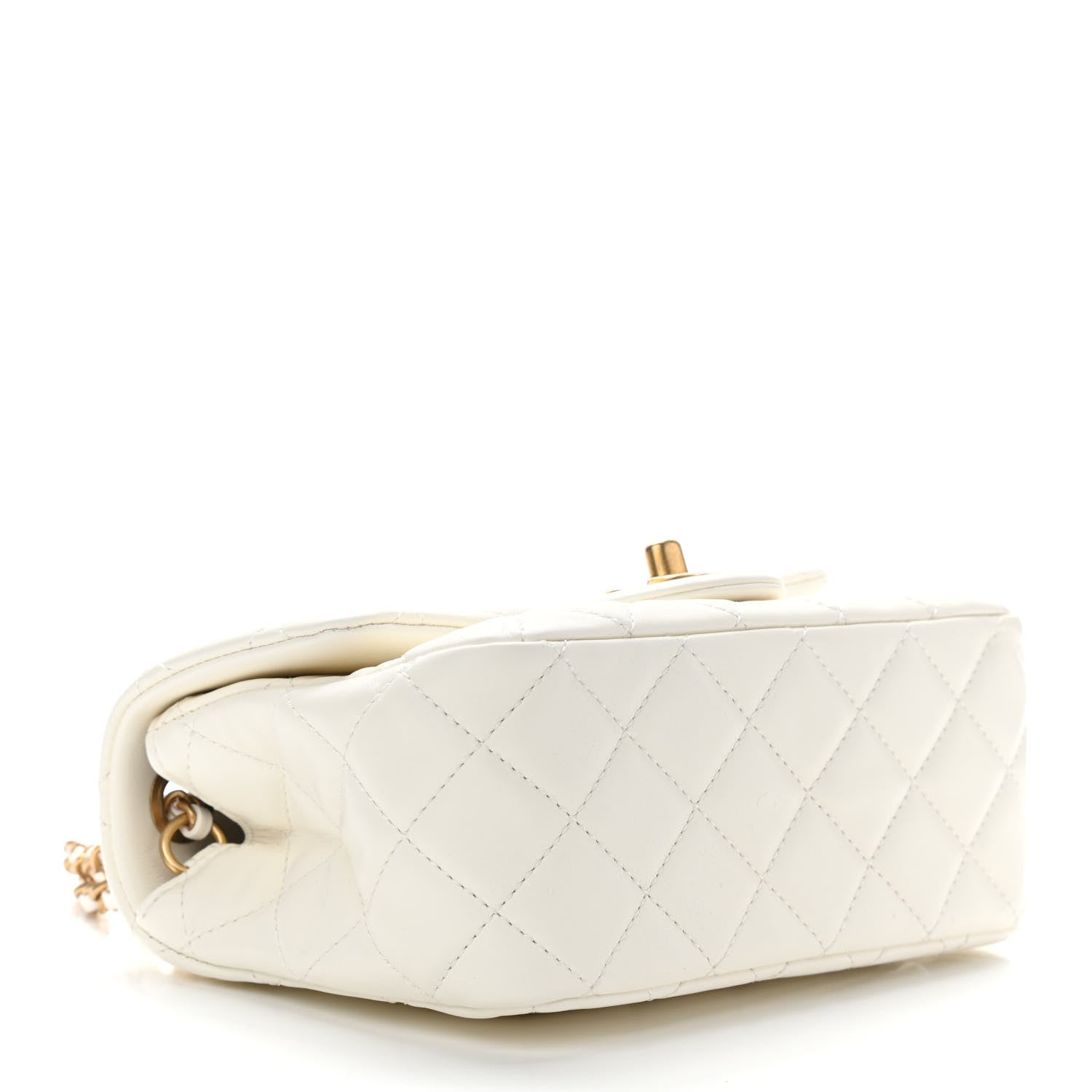 Chanel Lambskin Quilted Mini Pearl Crush Flap White 4 of 10