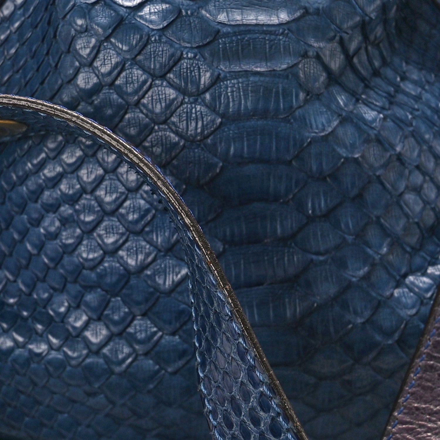 Chloe Snakeskin Medium Paraty Navy 12 of 15