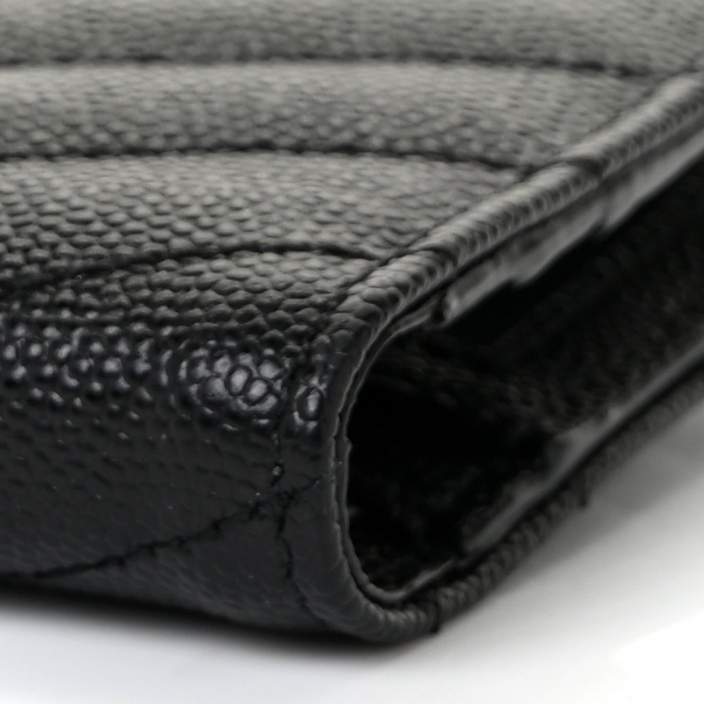 Grain De Poudre Matelasse Chevron Monogram Zipped Card Case Black