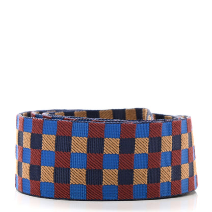 Hermes Toile Swift 50mm Maxi Quadrille Shoulder Strap Bleu Billard Biscuit Rouge H Black 2 of 6