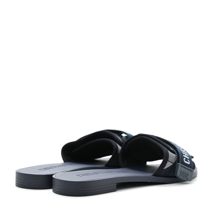 Christian Dior Technical Stretch Fabric Camouflage Dio(r)evolution Slide Sandals 38 Deep Blue 4 of 7