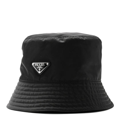 Prada Re-Nylon Metal Triangle Logo Bucket Hat XL Black 1 of 9