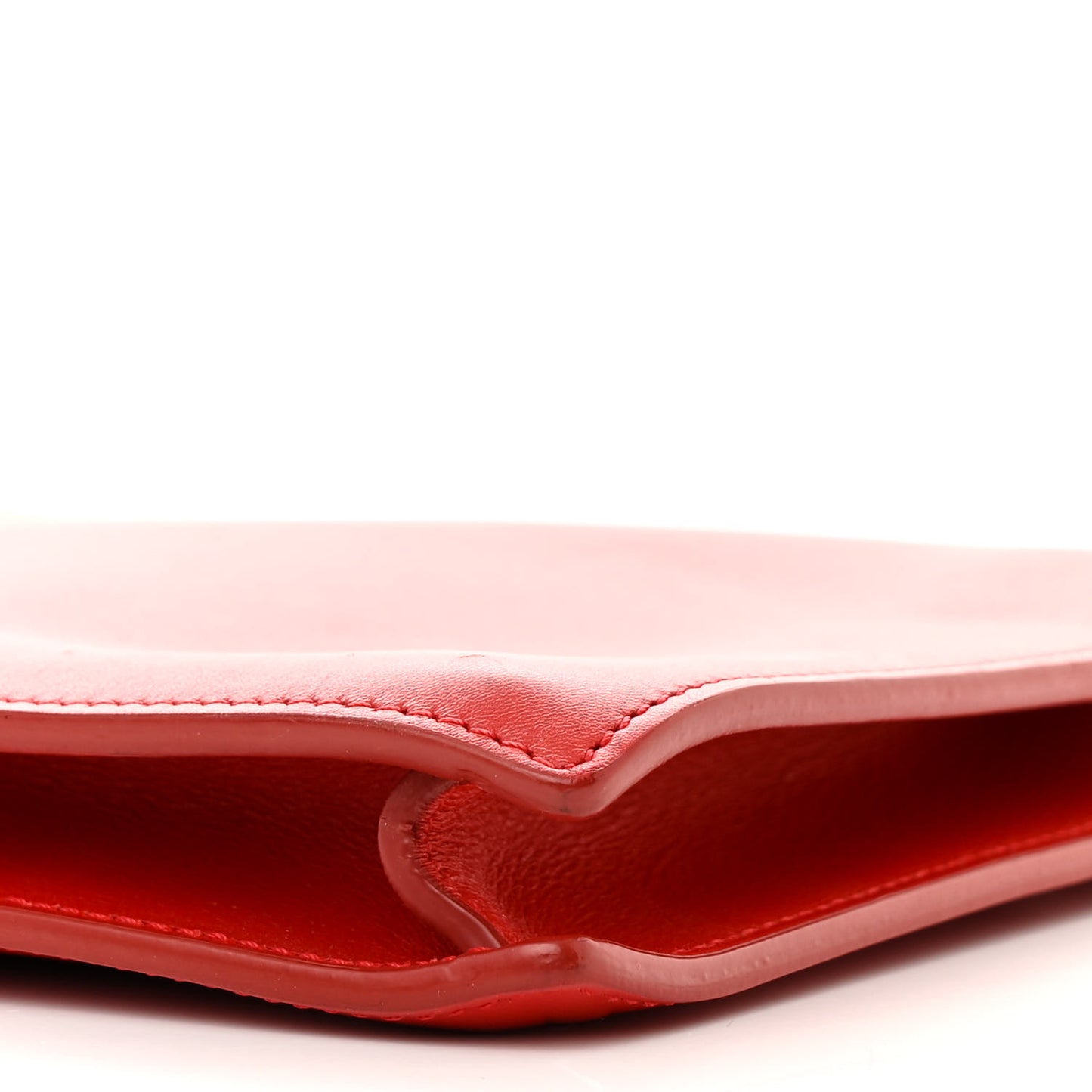 Smooth Calfskin Mini Clasp Bag Red