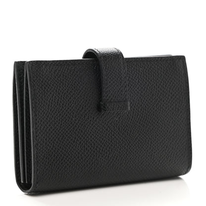 Hermes Epsom Monochrome Bearn Card Holder Wallet Black 2 of 5