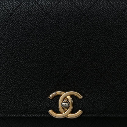 Chanel Grained Calfskin Stitched Flap Black 8 of 10