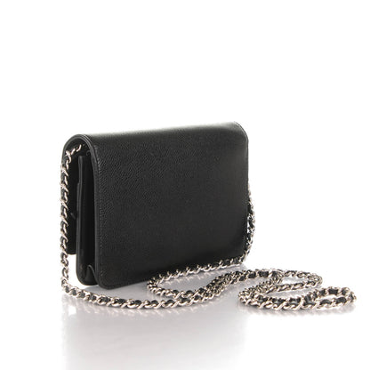 Chanel Caviar Timeless CC Wallet On Chain WOC Black 3 of 8