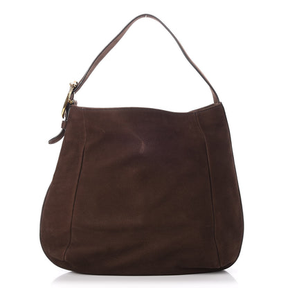 Gucci Nubuck Ribot Horse Heads Hobo Brown 1 of 8