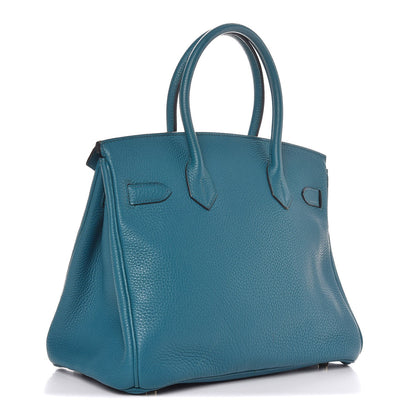 Hermes Taurillon Clemence Birkin 30 Cobalt 3 of 32