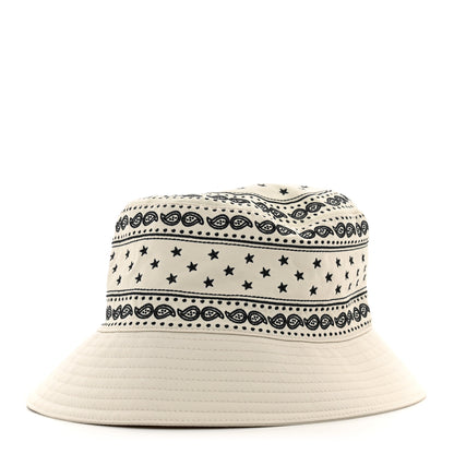 Hermes Technical Gabardine Balade Bandana Bucket Hat 57 Ecume 1 of 7