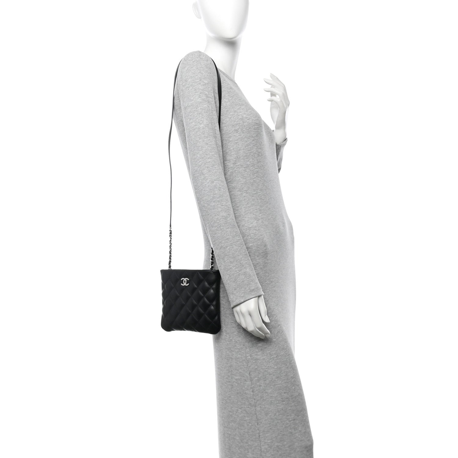 Chanel Lambskin Quilted Crossbody Bag Black 2 of 11