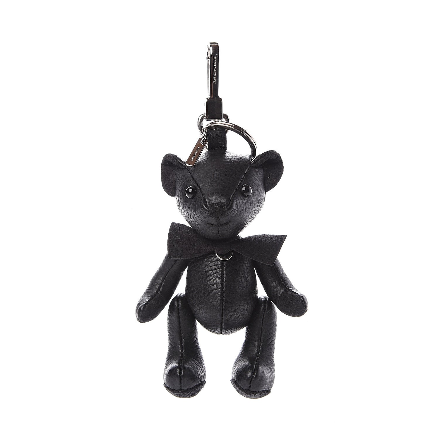 Grained Calfskin Thomas Bear Bag Charm Black