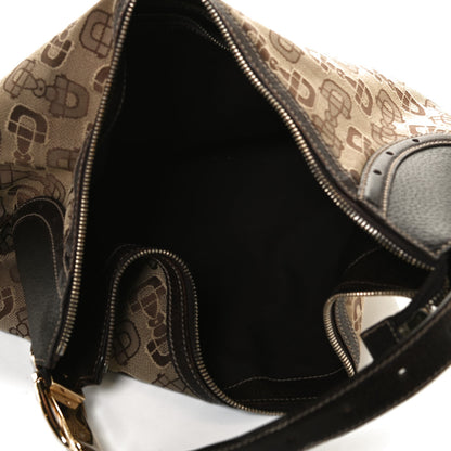 Gucci Canvas Horsebit Glam Hobo Dark Brown 8 of 27