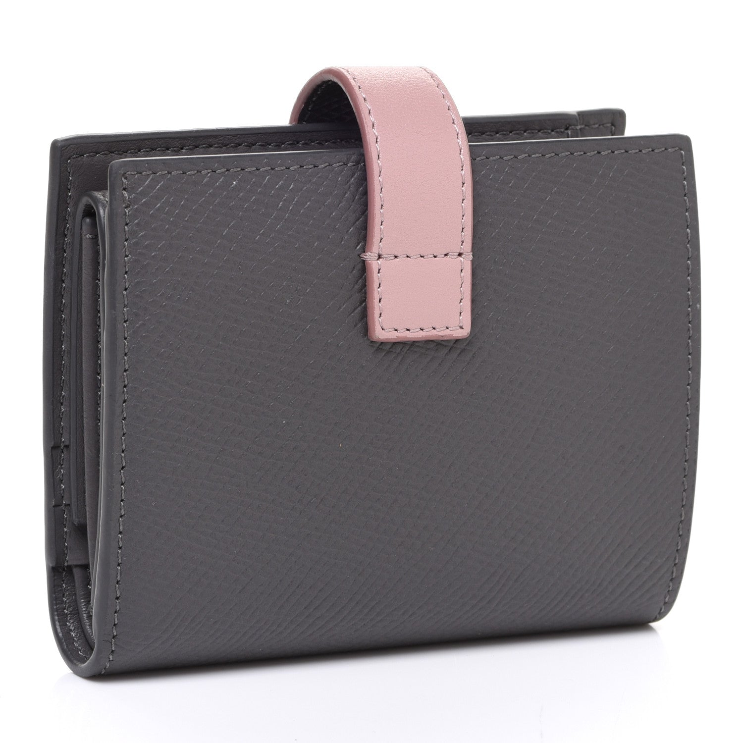 Celine Grained Calfskin Small Multifunction Strap Wallet Grey Vintage Pink 3 of 7