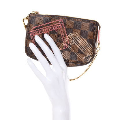 Louis Vuitton Damier Ebene 2014 Christmas Animation Mini Pochette Accessories 2 of 10