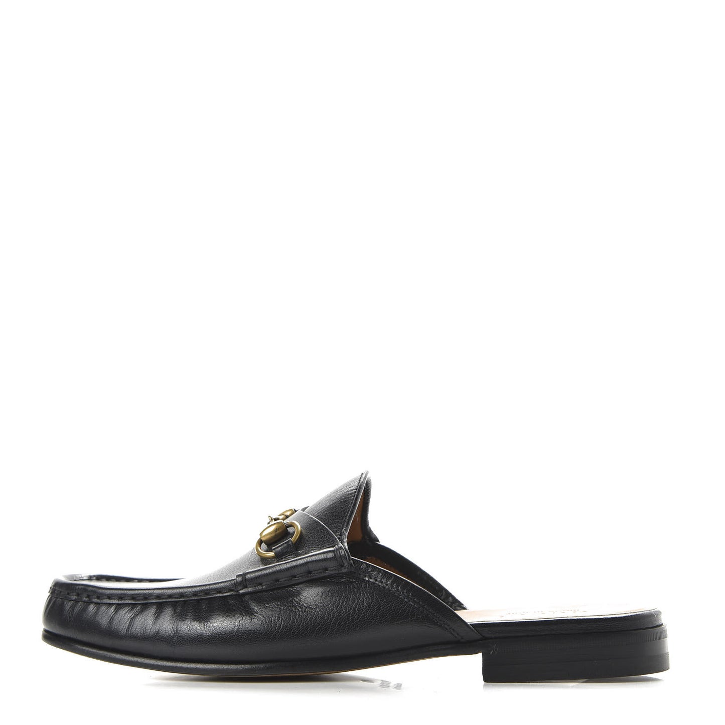 Goatskin Mens Horsebit Slippers 11 Black