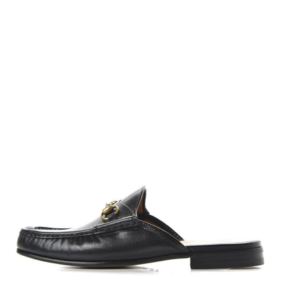 Gucci Goatskin Mens Horsebit Slippers 11 Black 1 of 9