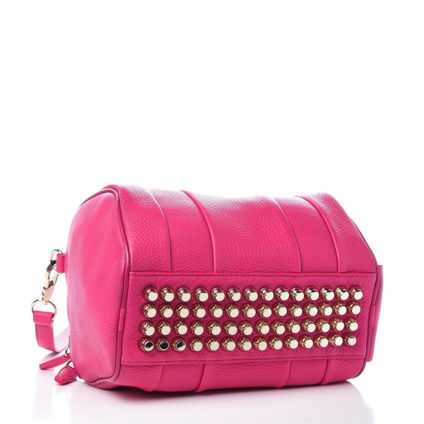 Pebbled Lambskin Mini Rockie Fuchsia Rhodium Hardware